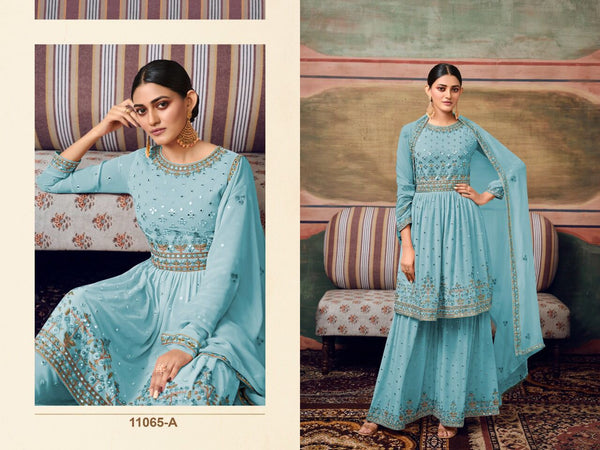 BEAUTIFUL HEAVY FAUX GEORGETTE EMROIDERY SUIT
