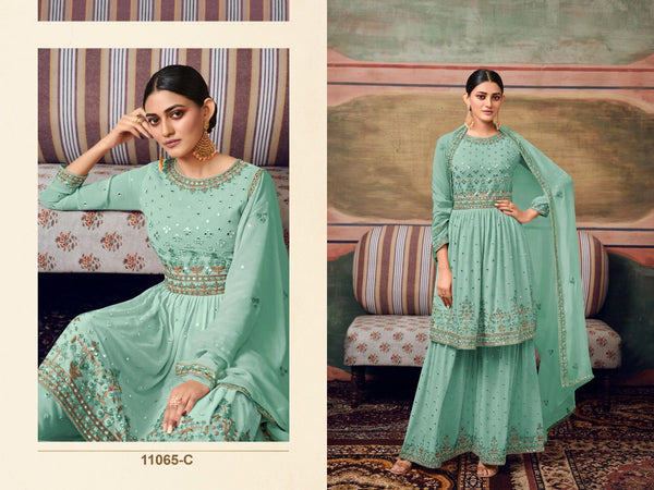 BEAUTIFUL HEAVY FAUX GEORGETTE EMROIDERY SUIT