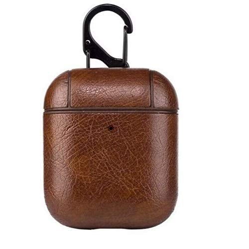 Treemoda Leather Finish Matte Shockproof Protector Case Compatible with Airpods 1 Earphone Casecover