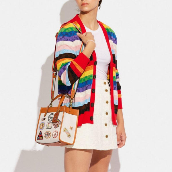 Luxury Patch Rainbow Tote Bag
